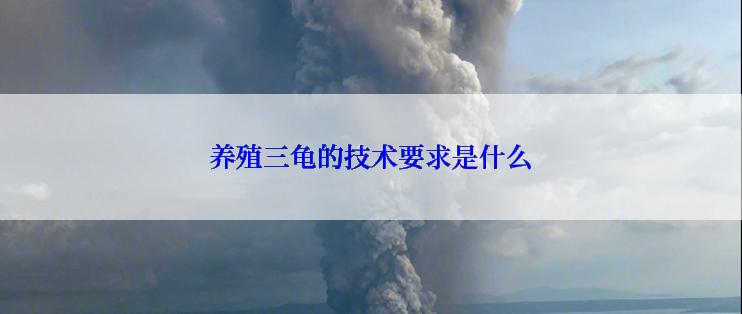 养殖三龟的技术要求是什么