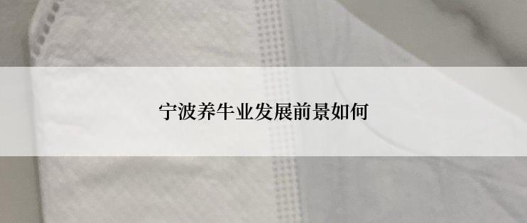 宁波养牛业发展前景如何