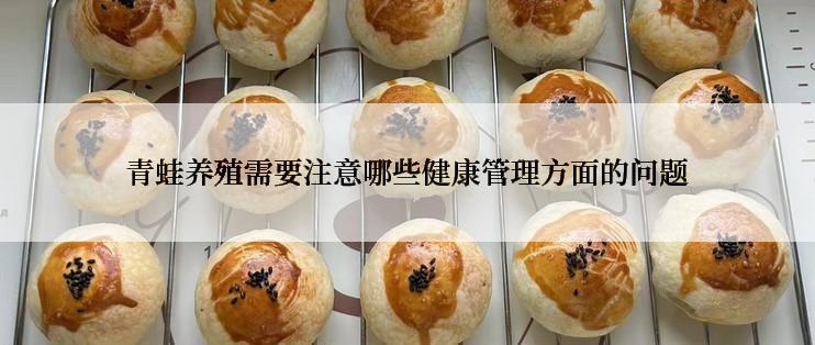 青蛙养殖需要注意哪些健康管理方面的问题