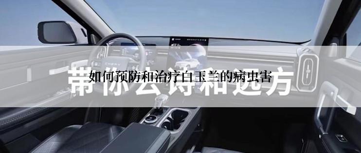 如何预防和治疗白玉兰的病虫害