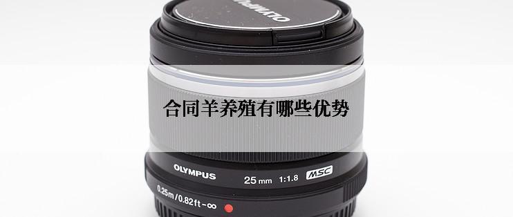 合同羊养殖有哪些优势