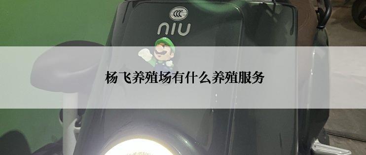  杨飞养殖场有什么养殖服务