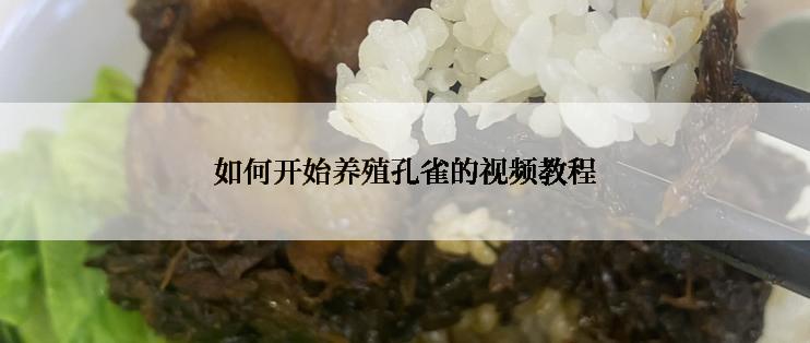 如何开始养殖孔雀的视频教程