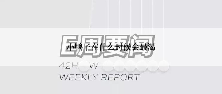 小鸭子在什么时候会最渴