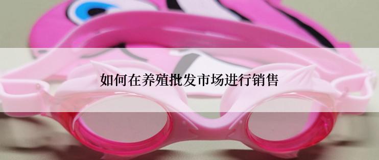 如何在养殖批发市场进行销售