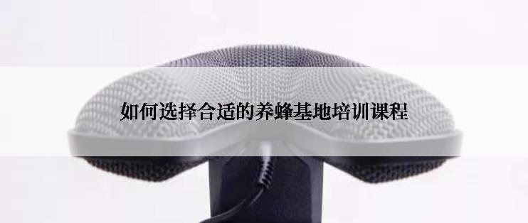 如何选择合适的养蜂基地培训课程