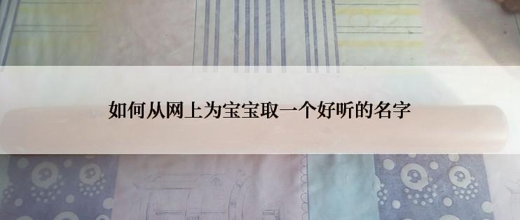 如何从网上为宝宝取一个好听的名字