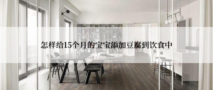 怎样给15个月的宝宝添加豆腐到饮食中
