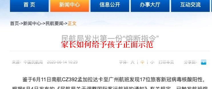  家长如何给予孩子正面示范