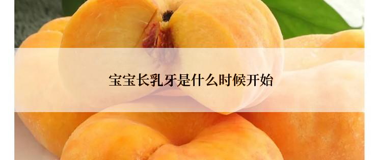  宝宝长乳牙是什么时候开始