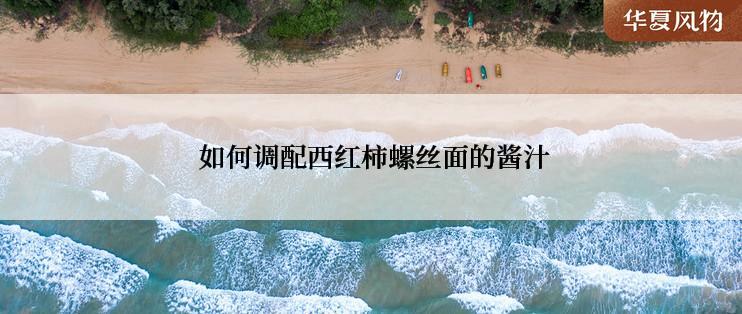  如何调配西红柿螺丝面的酱汁
