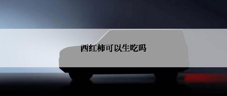 西红柿可以生吃吗