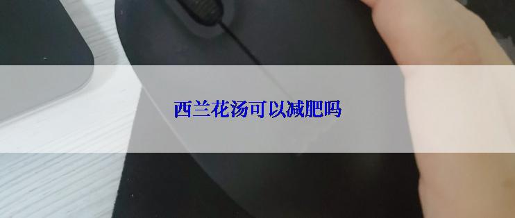 西兰花汤可以减肥吗