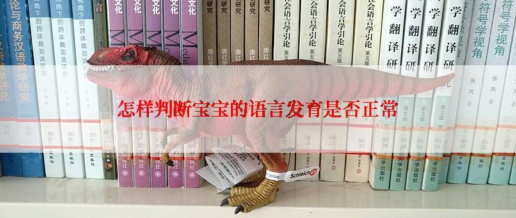 怎样判断宝宝的语言发育是否正常