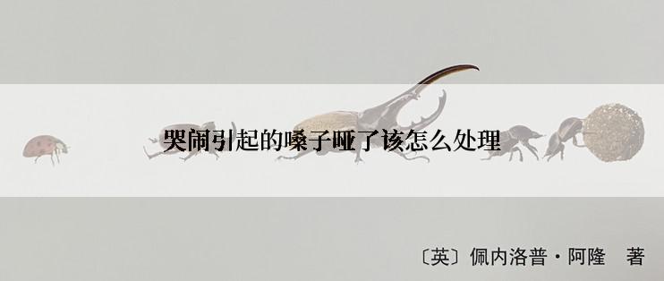 哭闹引起的嗓子哑了该怎么处理