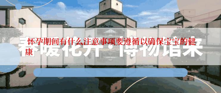 怀孕期间有什么注意事项要遵循以确保宝宝的健康