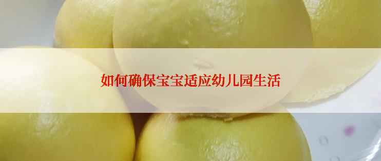 如何确保宝宝适应幼儿园生活