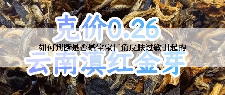 如何判断是否是宝宝口角皮肤过敏引起的