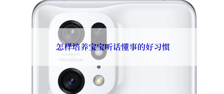  怎样培养宝宝听话懂事的好习惯