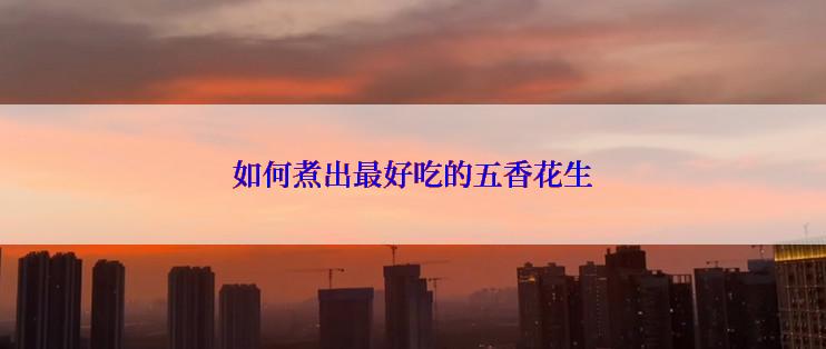 如何煮出最好吃的五香花生