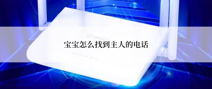 宝宝怎么找到主人的电话