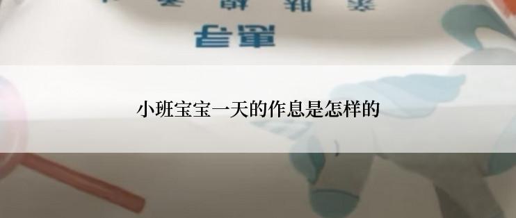 小班宝宝一天的作息是怎样的