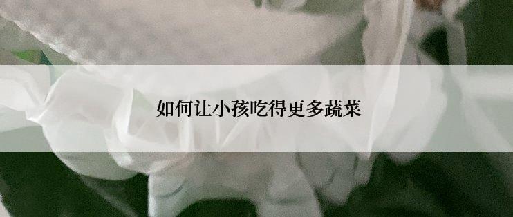  如何让小孩吃得更多蔬菜