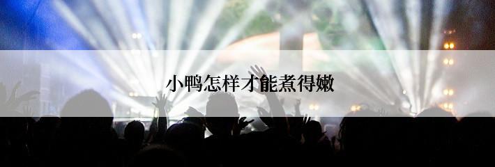  小鸭怎样才能煮得嫩