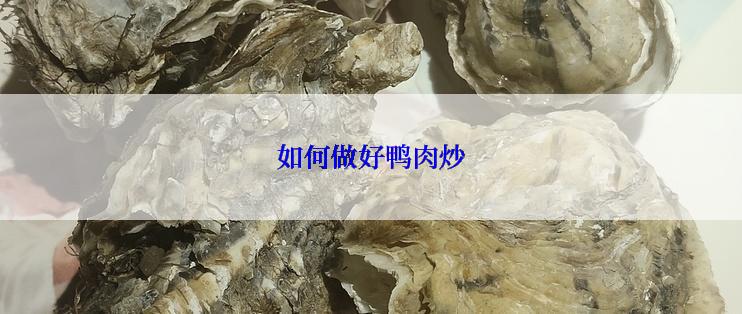 如何做好鸭肉炒