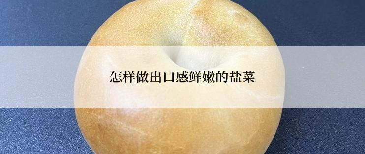 怎样做出口感鲜嫩的盐菜