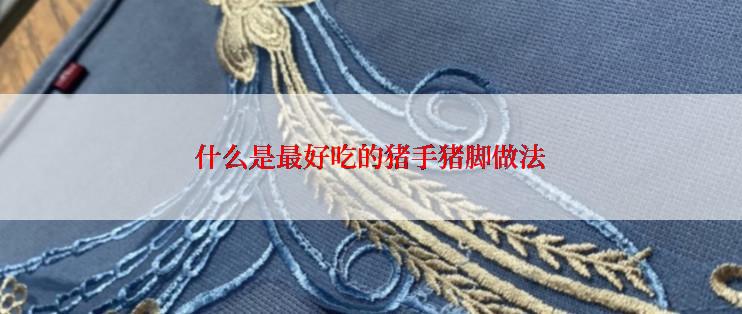 什么是最好吃的猪手猪脚做法