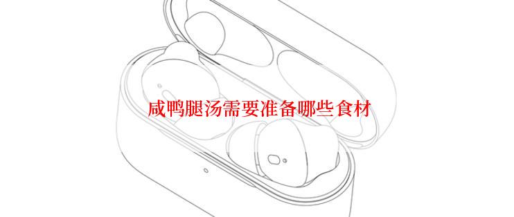  咸鸭腿汤需要准备哪些食材