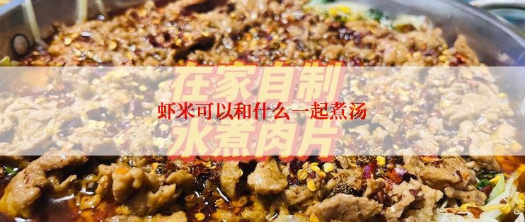 虾米可以和什么一起煮汤