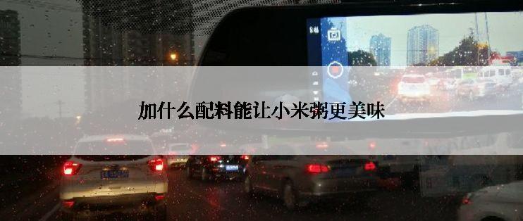 加什么配料能让小米粥更美味