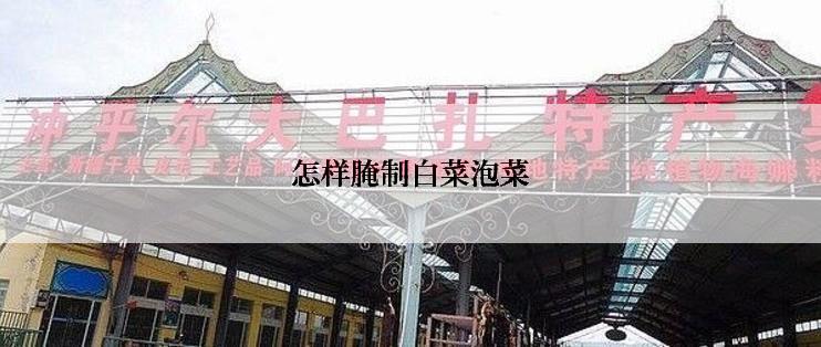 怎样腌制白菜泡菜