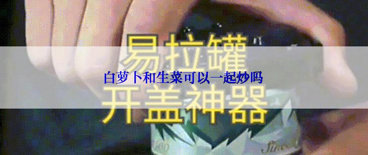 白萝卜和生菜可以一起炒吗