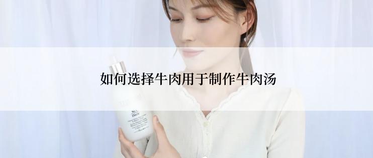  如何选择牛肉用于制作牛肉汤