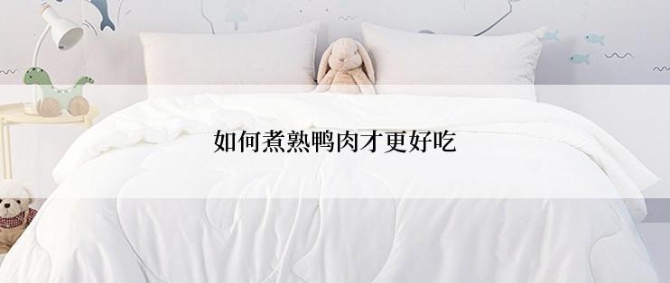 如何煮熟鸭肉才更好吃