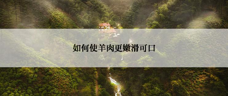 如何使羊肉更嫩滑可口