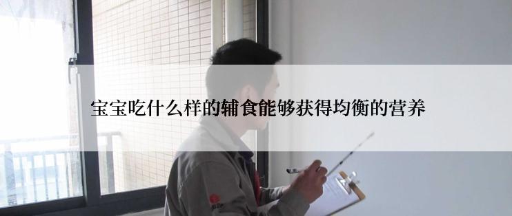  宝宝吃什么样的辅食能够获得均衡的营养