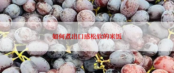 如何煮出口感松软的米饭