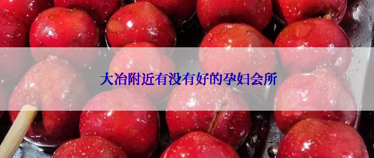  大冶附近有没有好的孕妇会所