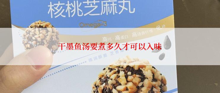 干墨鱼汤要煮多久才可以入味