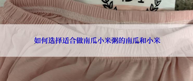  如何选择适合做南瓜小米粥的南瓜和小米