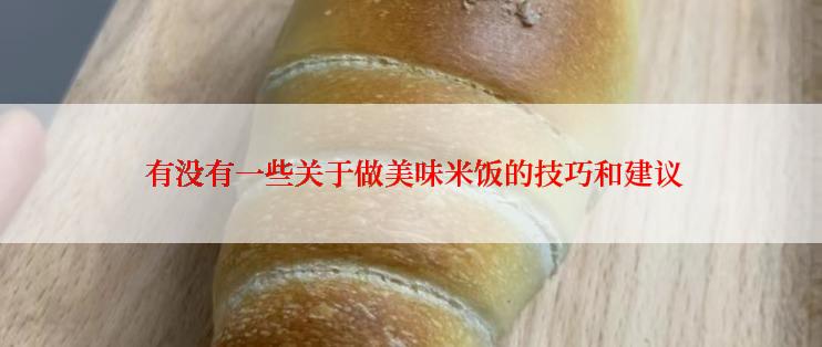  有没有一些关于做美味米饭的技巧和建议