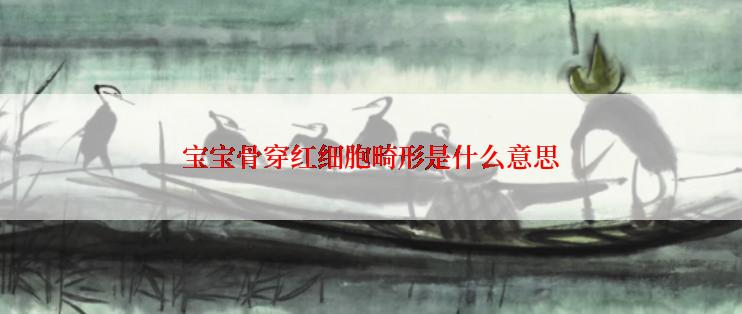 宝宝骨穿红细胞畸形是什么意思