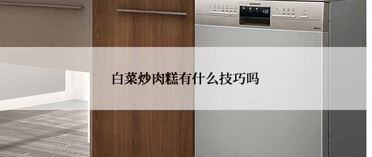 白菜炒肉糕有什么技巧吗