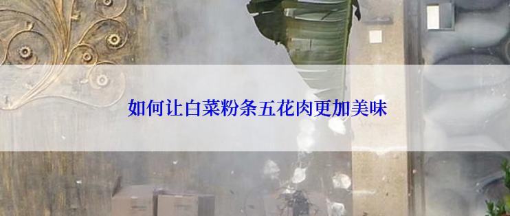 如何让白菜粉条五花肉更加美味