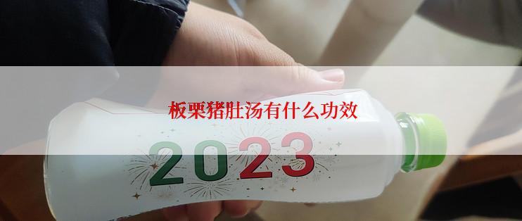  板栗猪肚汤有什么功效