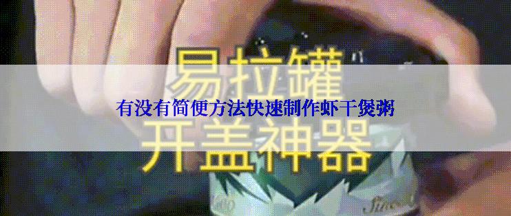 有没有简便方法快速制作虾干煲粥